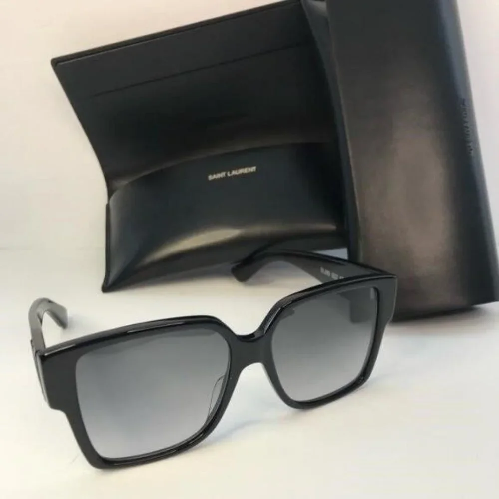 New  - 💯 Authentic Saint Laurent Black Grey Sunglasses SLM9 - Picture 8 of 13